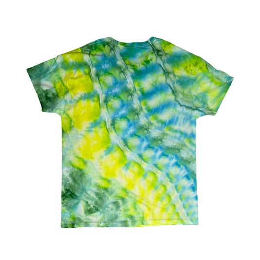 Blue Yellow Green Dragon Roll Shirt Size Extra Large