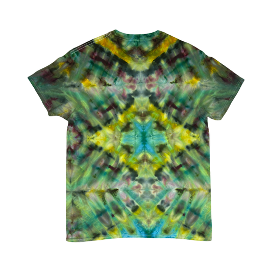 Green Multicolored Diamond Shirt Size Large