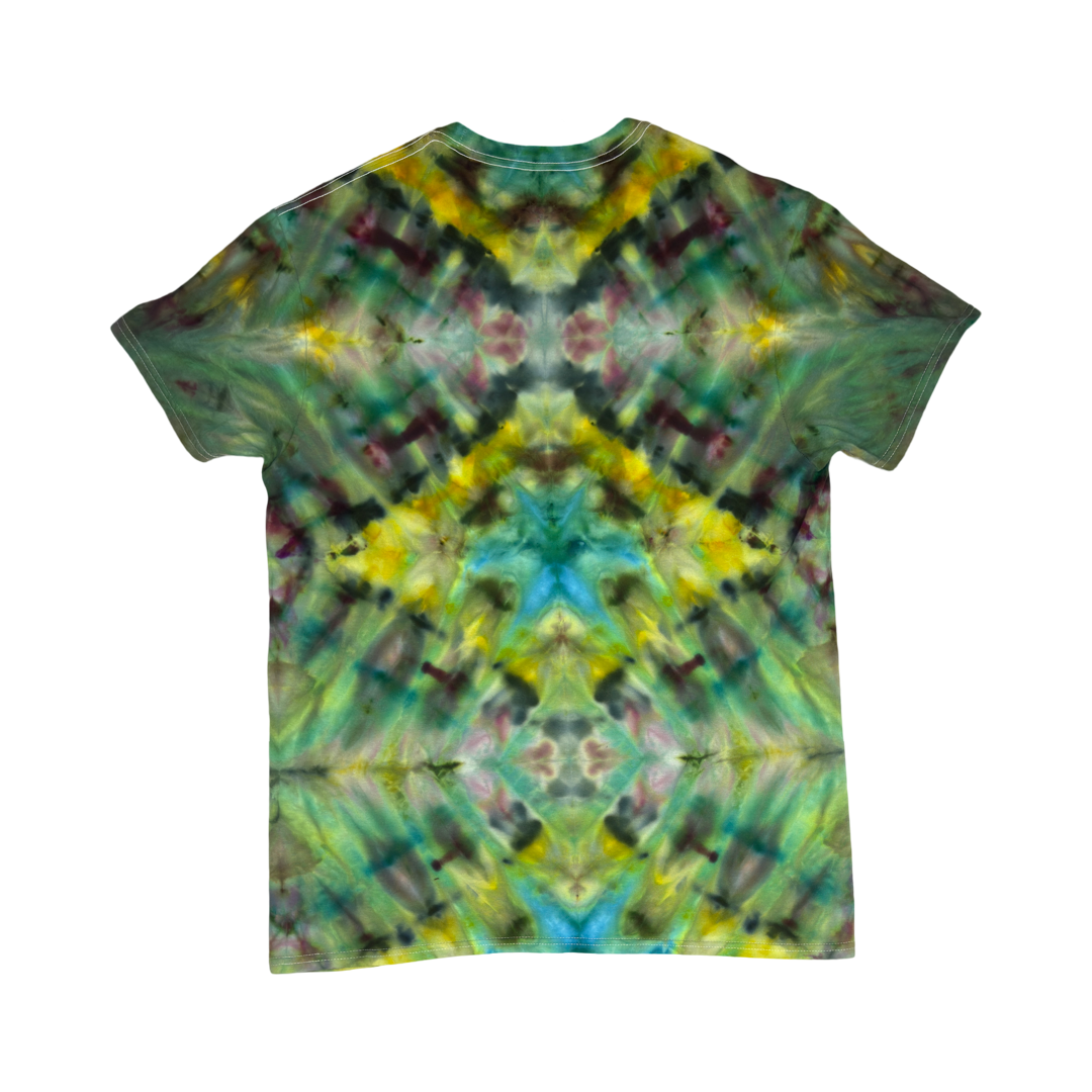 Green Multicolored Diamond Shirt Size Large