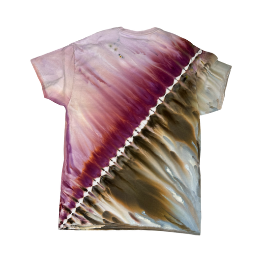 Maroon Brown Gravity Dyed Shirt Size Large