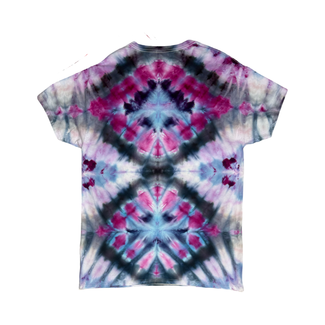 Pink Purple Blue Shibori Inspired Shirt Size Large