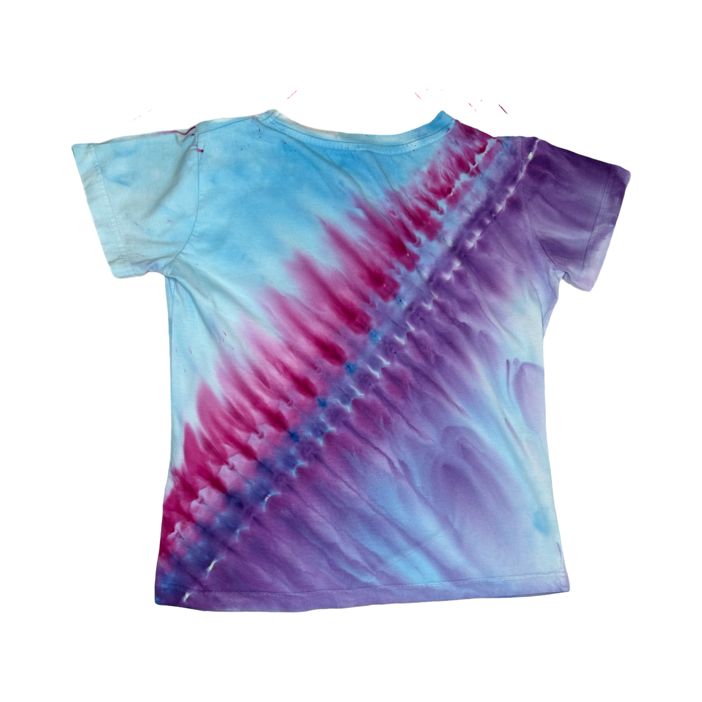 Red Blue Purple Gravity Dyed Shirt Size Medium