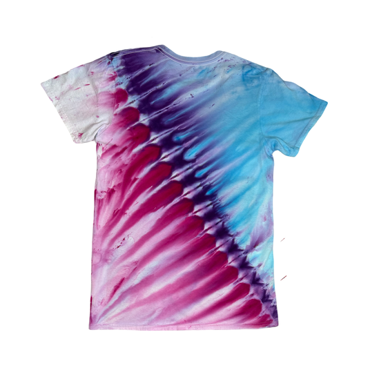 Blue and Red Gravity Dye Shirt Size Small