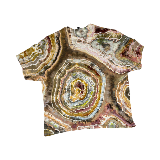 Brown and Green Geode Shirt 3XL