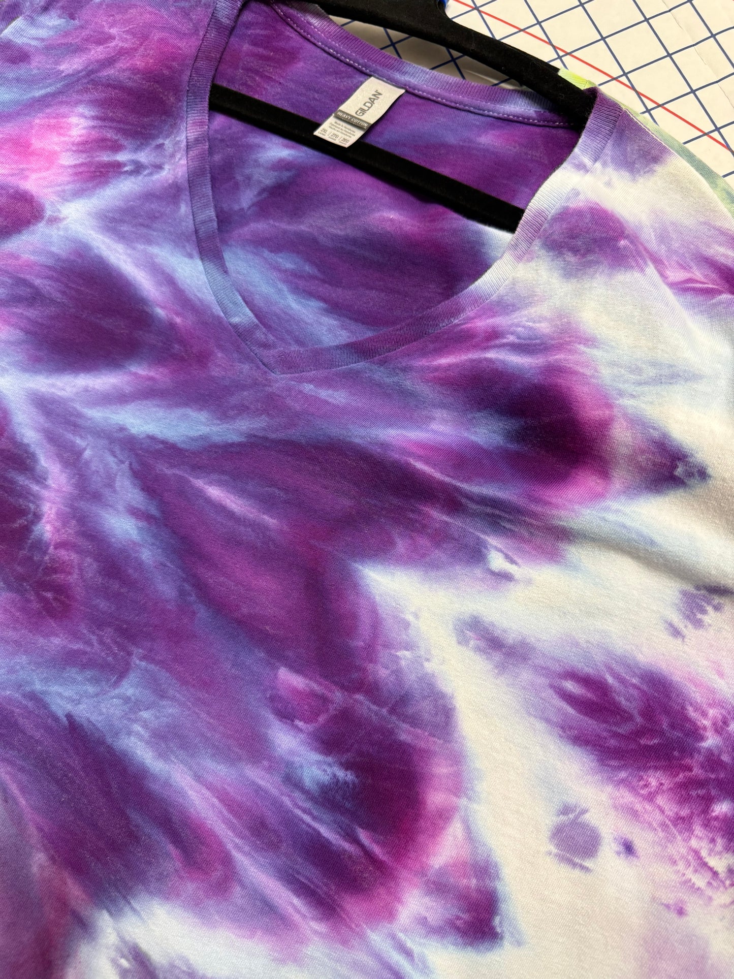 Purple Twilight Twist Gravity Dye Shirt Size LADIES 2XL