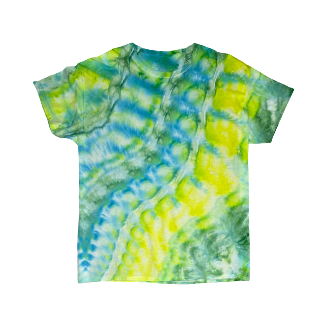Blue Yellow Green Dragon Roll Shirt Size Extra Large