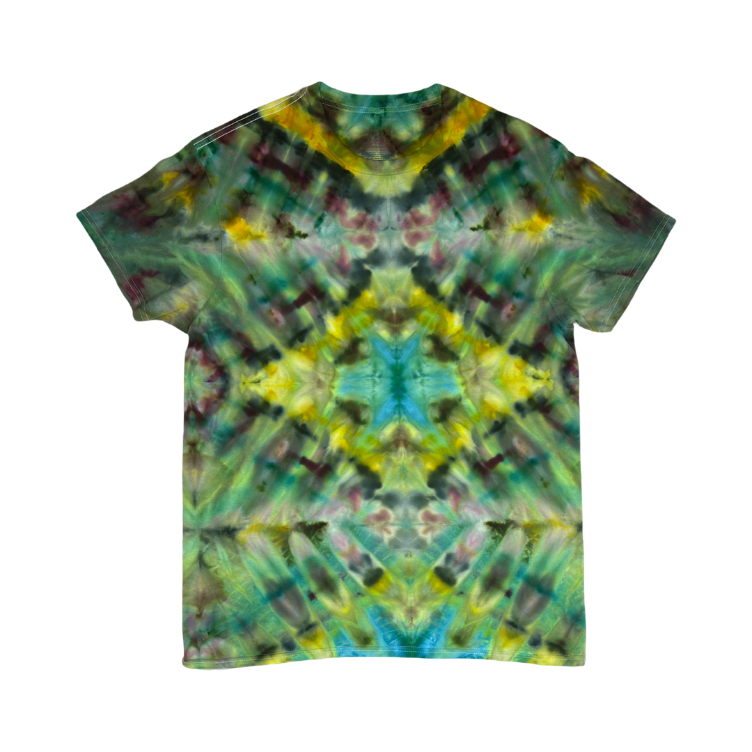 Green Multicolored Diamond Shirt  Size Large