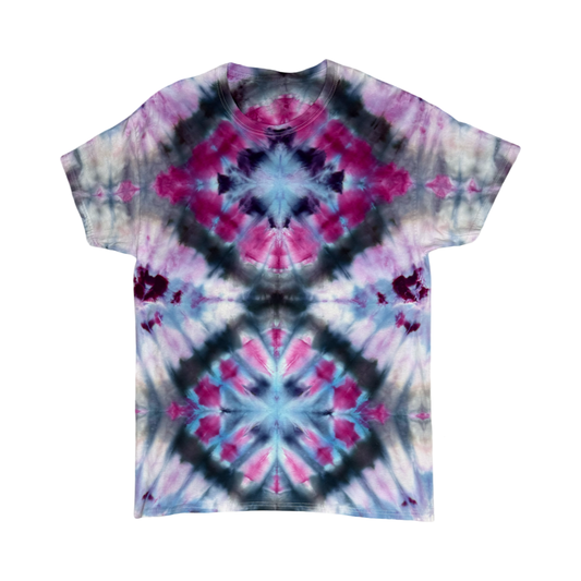 Pink Purple Blue Shibori Inspired Shirt Size Large