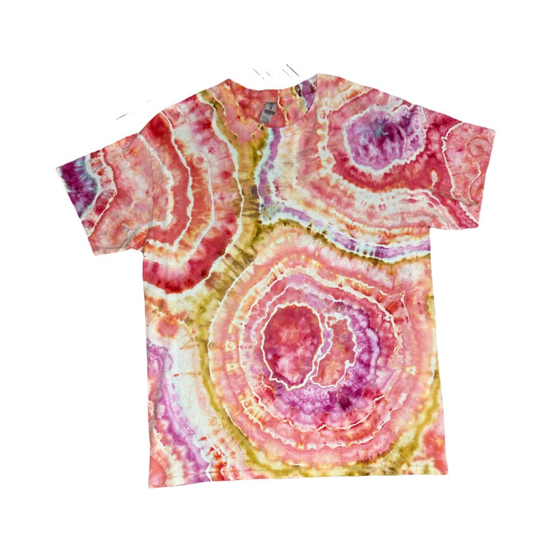Pale Orange/Multicolored Geode Shirt Size Large