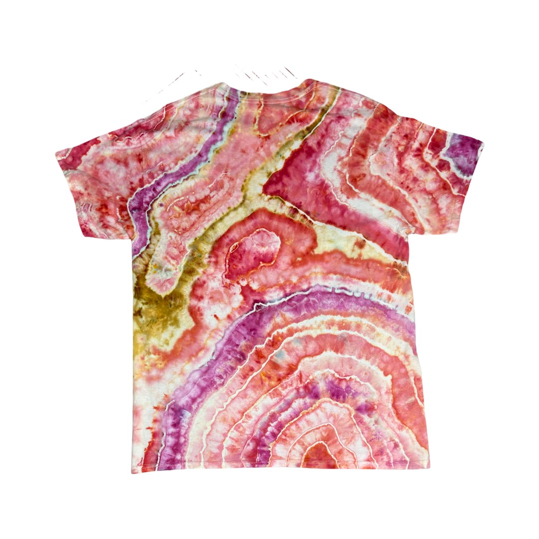 Pale Orange/Multicolored Geode Shirt Size Large