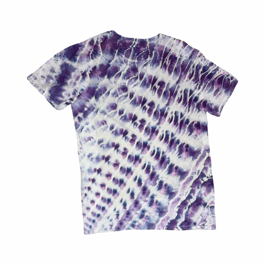 Purple Rolled Ice Dye T Shirt Size Medium
