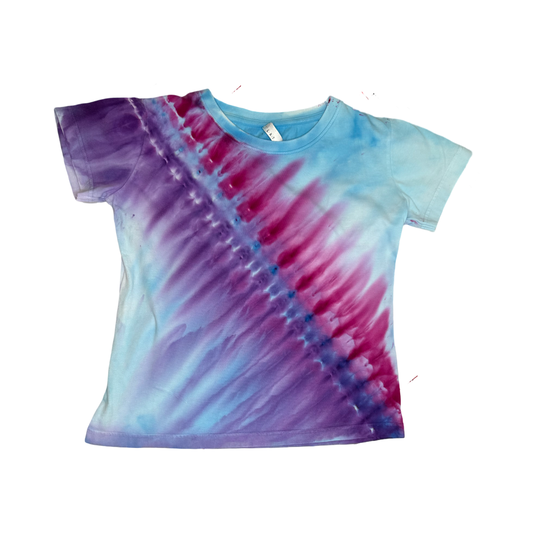 Red Blue Purple Gravity Dyed Shirt Size Medium
