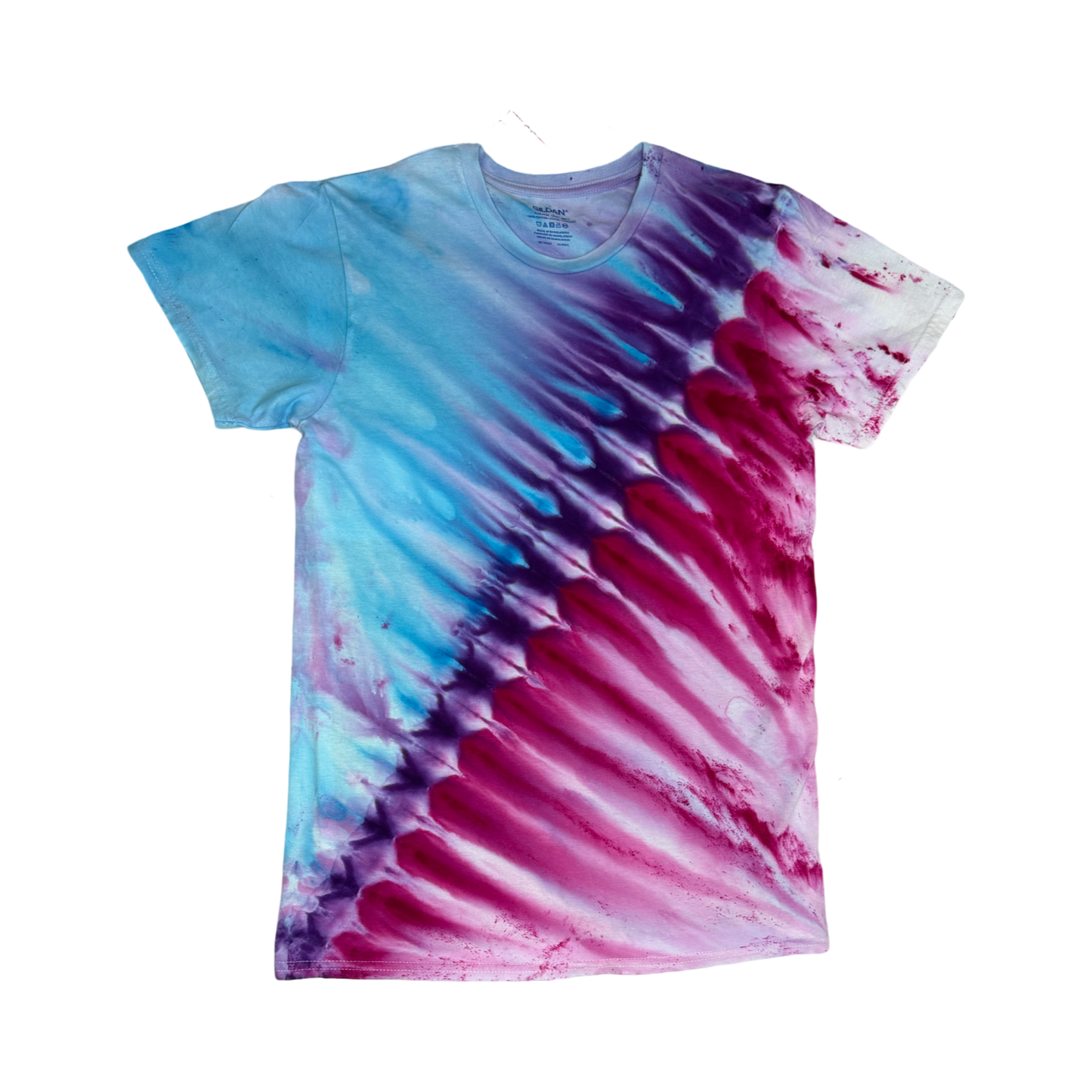 Blue and Red Gravity Dye Shirt Size Small