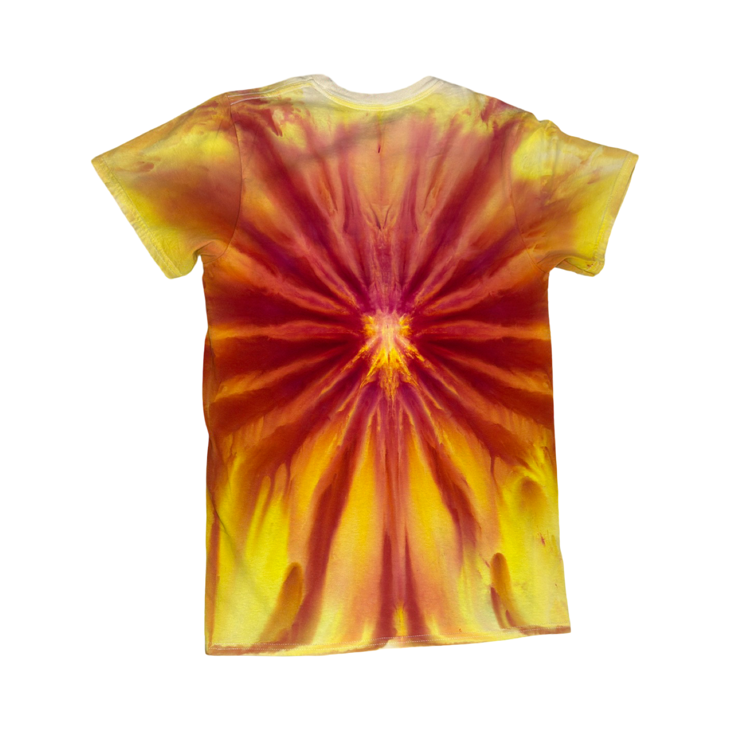 Orange Burst Ice Dyed Shirt Size Small