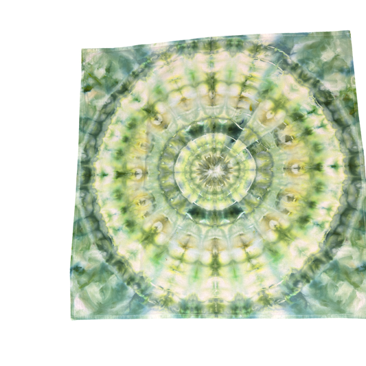 Tea Towel Green and Yellow Mandala