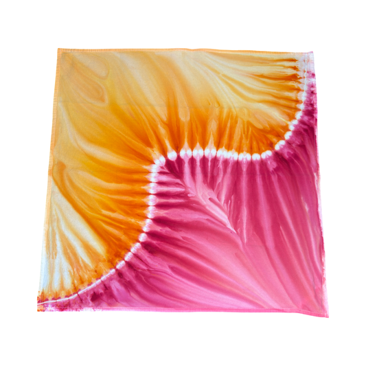 #3018 Tea Towel Orange and Red Zipper