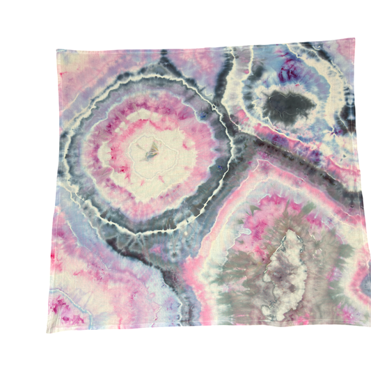 Tea Towel Blue and Pink Geode