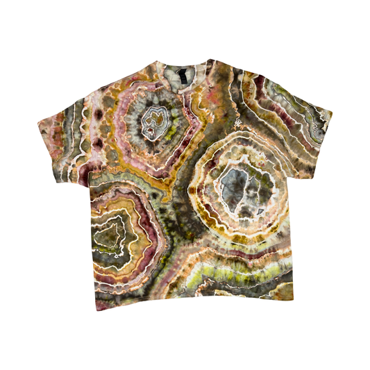 Brown and Green Geode Shirt 3XL